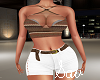 Wht/Brwn Shorts Set