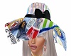 Patches denim sun-hat