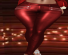 DW RED LEATHER ZIP PANTS