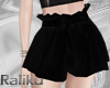 ^R: Black Satin Shorts