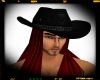 Cowboy hat hair Red