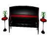 Black Red Wingback Couch