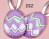 !!D Egg Earrings Lilac