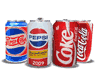 4 Classic Soda Cans