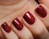 Red Glitter Lush Nails