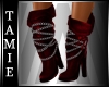 Red Silver ChainBoots