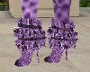 purple snake skin boots