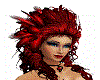 red hair feathers
