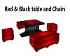 Red & Black Table and ch