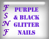 Purple and Black Glitter