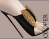!A gold bow shoes