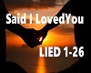 Said I loved you...