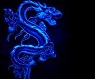 sky blue dragon w/ fire