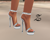 silver and diamond heels