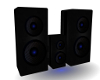 Animated Blue Speakers