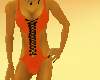 Orange Laceup Swimsuit