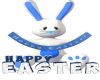 Blue Happy Easter Sign