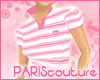*Pc*Pink Stripped Polo