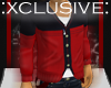 Xc-Red and blue Cardigan