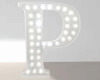 Anim White Glit Letter P