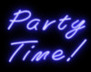 Blue Party Time Neon