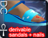 [DC] Beach Sandals Nails
