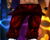 red flame skull pants