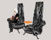 black duel chair