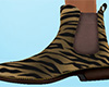 Brown Tiger Stripe Chelsea Boots (F)