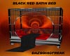 Black Red Satin Bed