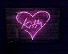 Neon Heart Kitty Sign