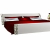 poseless red/white bed