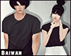 [Bw] Blk Tshirt couple M