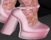 Sexy Pink Shoes Lace