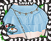 Blue Skirt+Chain Belt