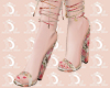 L: Floral Heels Peach