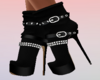 Black boots with straps