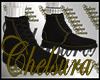 Botas negras dorado