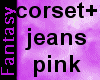 [FW] corset+jeans pink