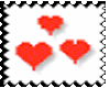 Spinning Hearts Stamp