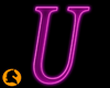Neon Letter U