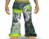jeans/ green rave pants
