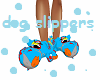 Dog slippers blue