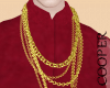 !A long golden necklace