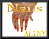 ❤Orange Nails