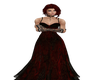 red/black lace Gown
