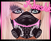 [A] pink  gas mask