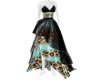 Teal Leopard Ballgown