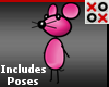 Tiny Pink Cartoon Mouse