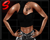 Black Crop Top + Tattoo